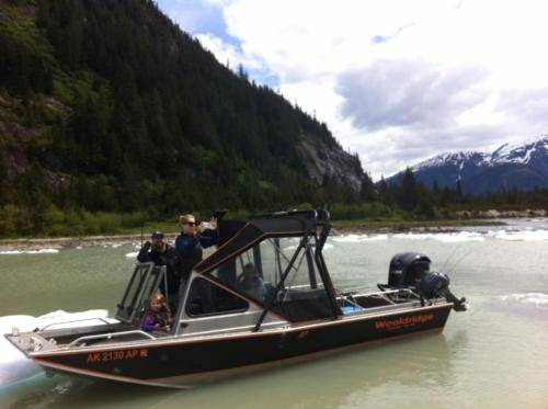 Holli taking our picture on the glacier