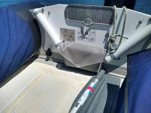 Snap-in bag on transom