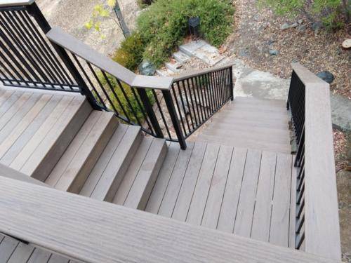 Completely Rebuilt Stairway Leading to New Deck