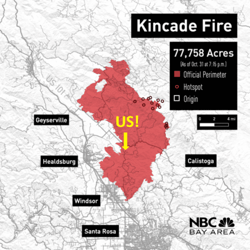 Kincade Fire Map
